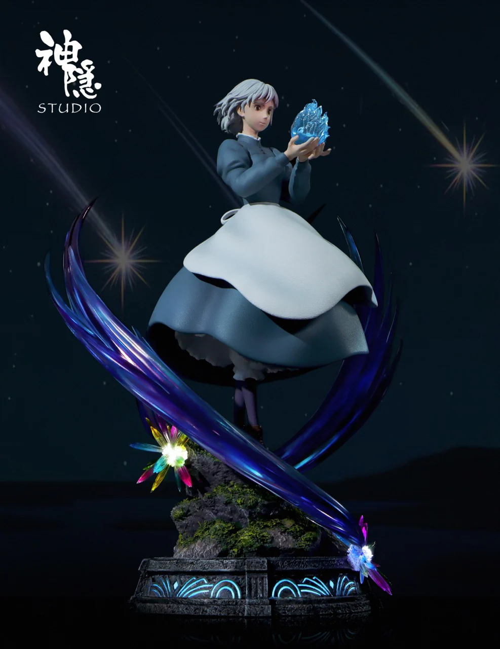 Howls Moving ShenYin Studio Sophie x Calcifer Resin Statue - Image 5
